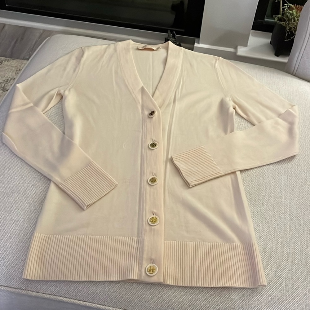 Tory Burch cream cardigan